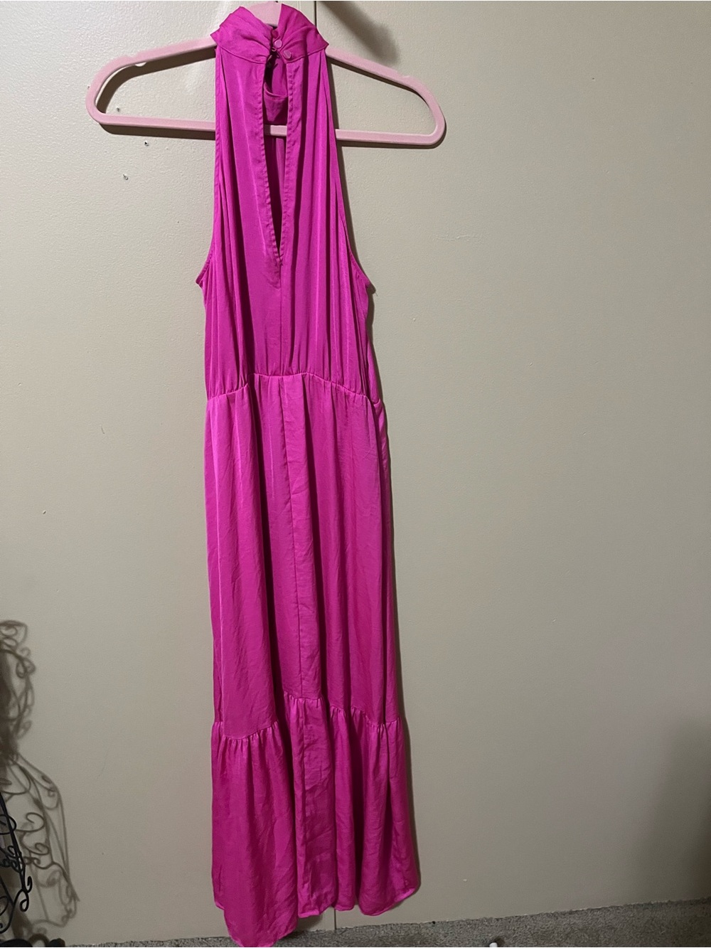 Worthington Halter Maxi Dress in Fuchsia